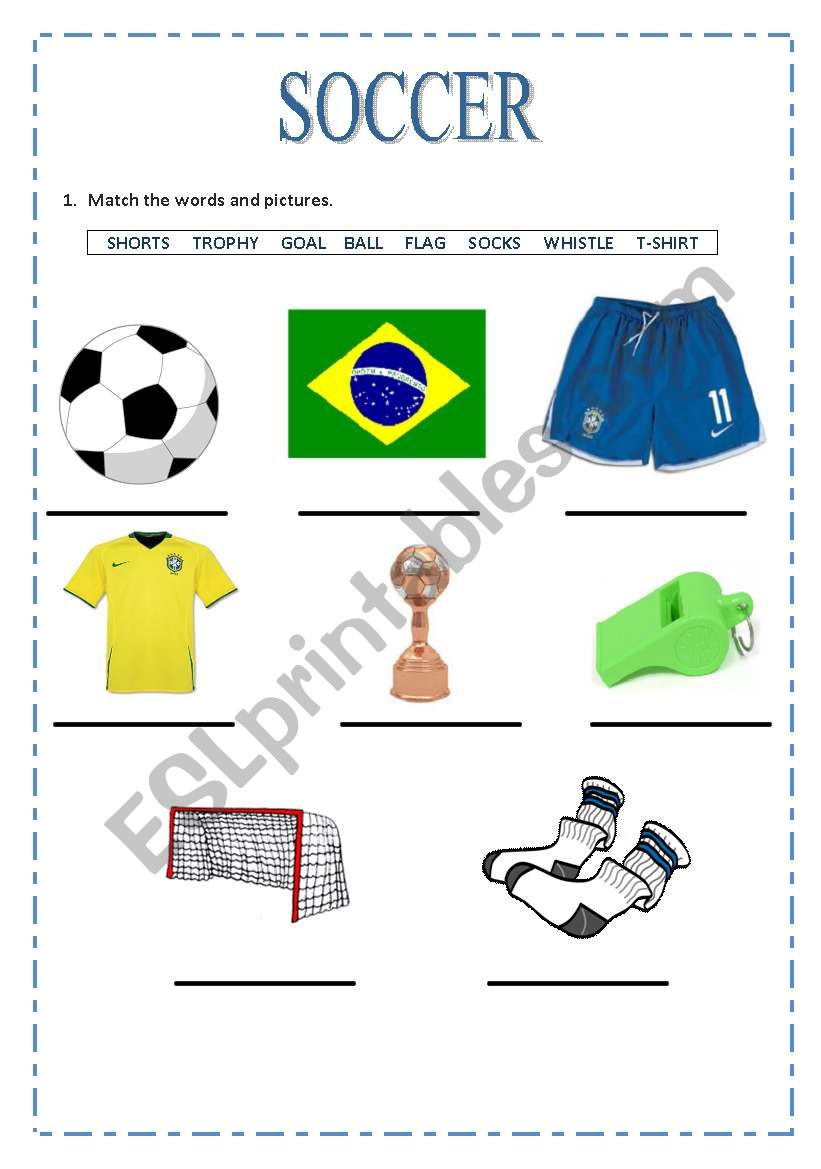 soccer terms worksheet