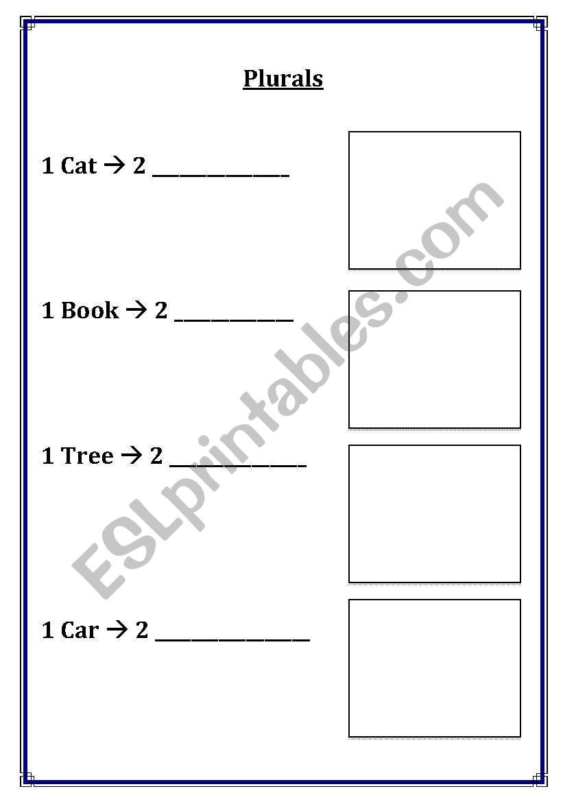 Simple Plurals worksheet