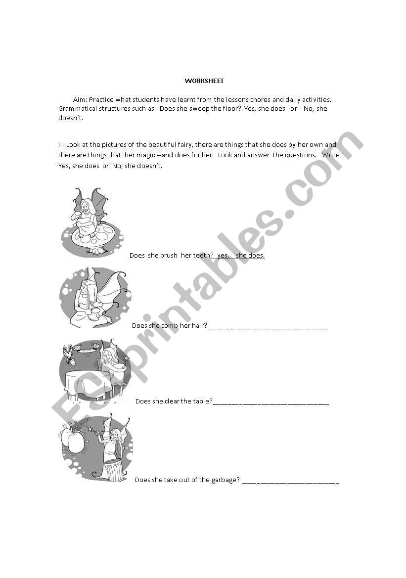 simple present  worksheet