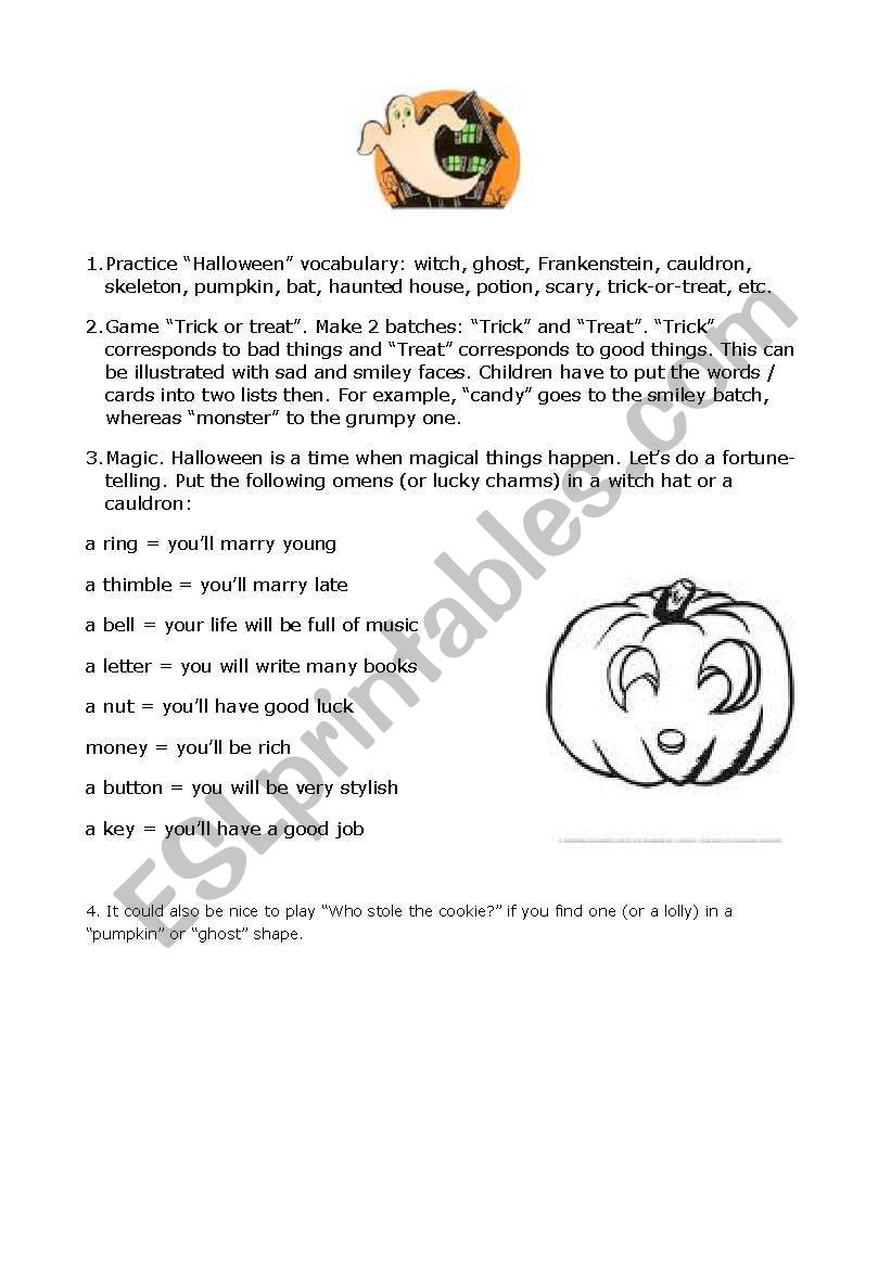 Halloween worksheet