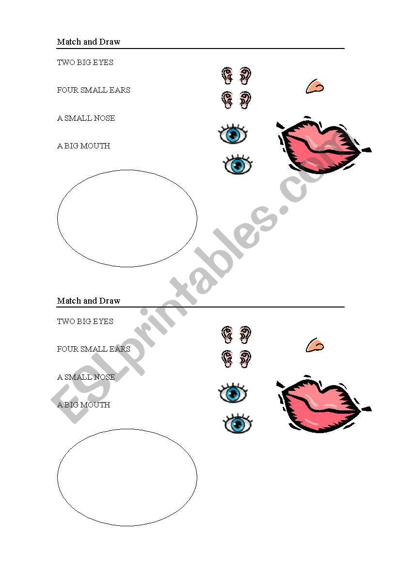 Read and draw monsters worksheet