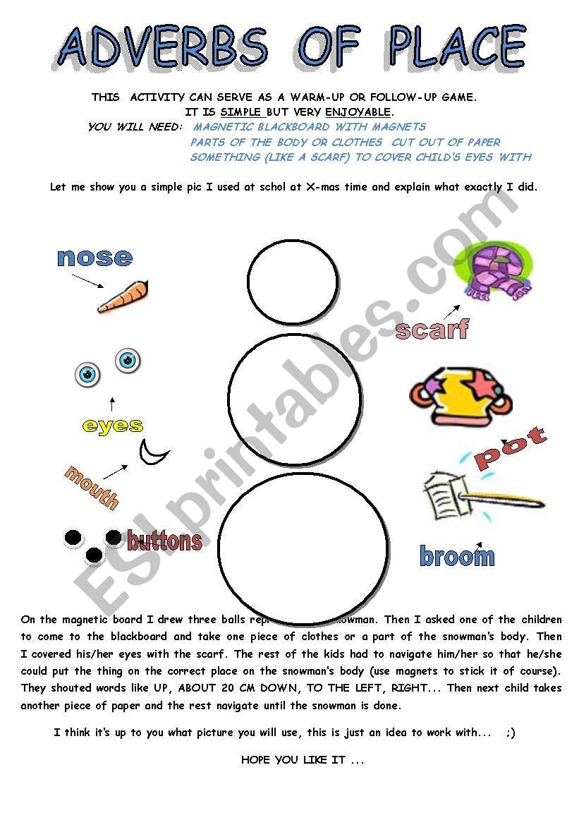 English Worksheets Warm Up Activity