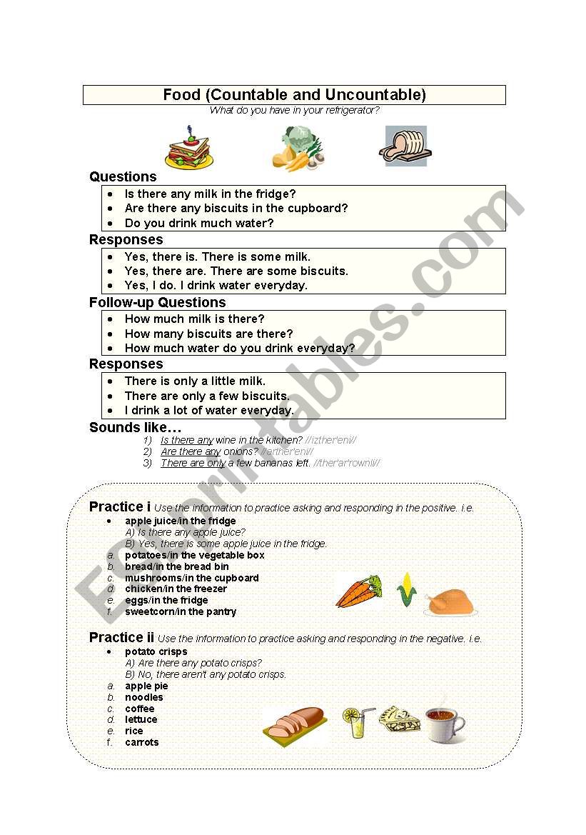 Food (Countable & Uncountable)