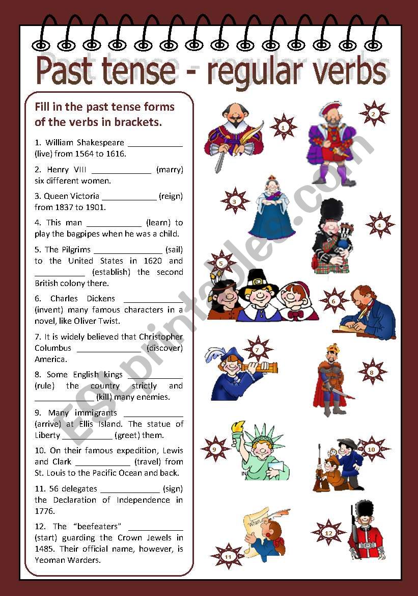 lesson plans to teach past tense verbs to adults