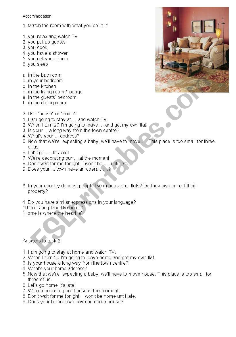 Home worksheet