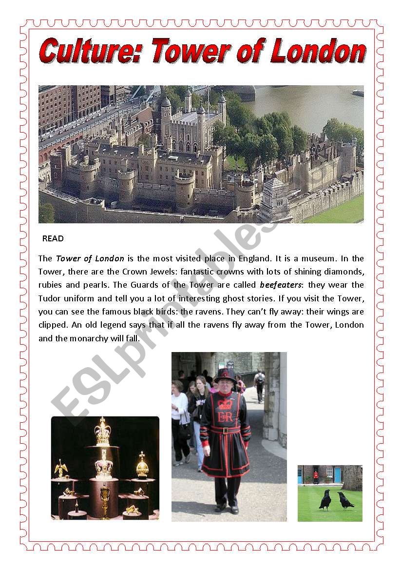 The Tower Of London Fact Sheet