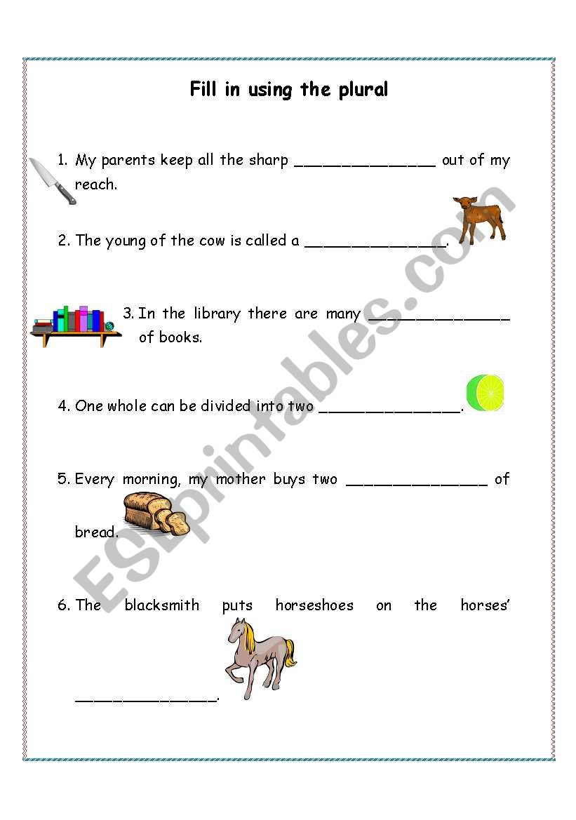 Plural worksheet