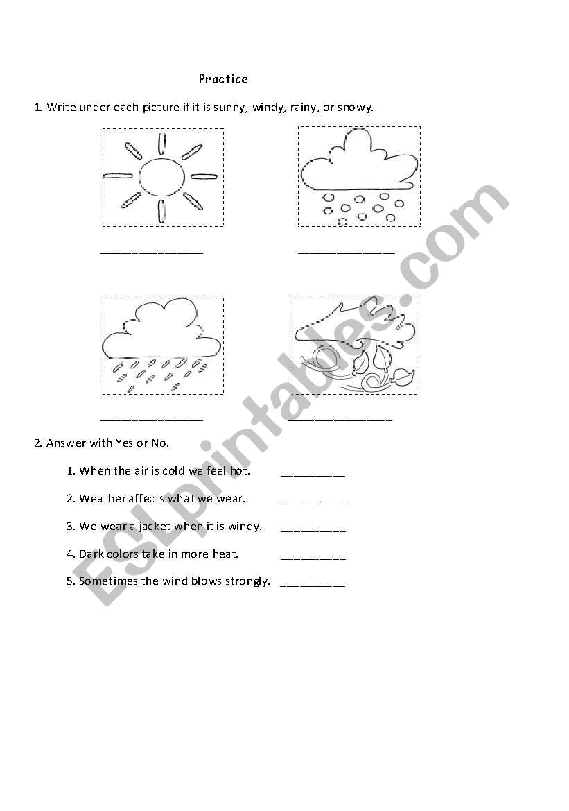 Seasons 1 worksheet