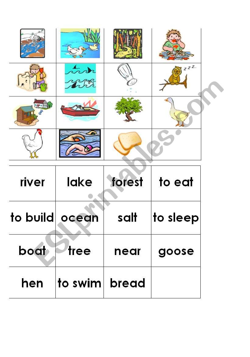 memory game worksheet