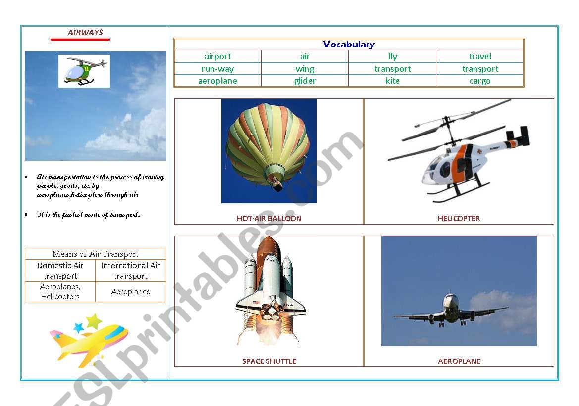 Airways project for kindergarten