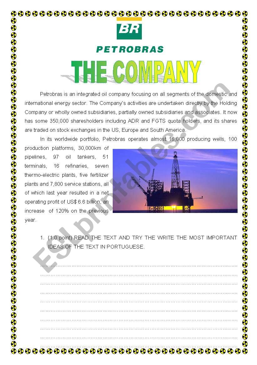 PETROBRAS - THE COMPANY worksheet