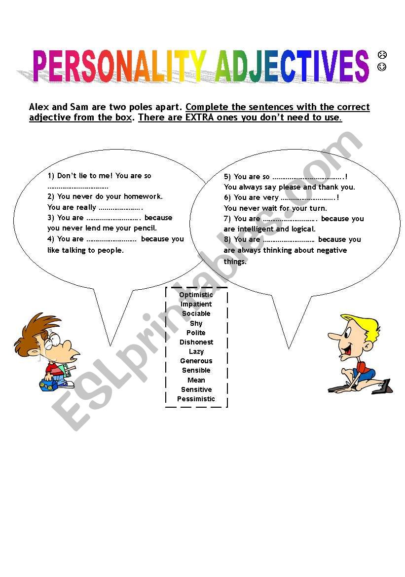 2 poles apart worksheet