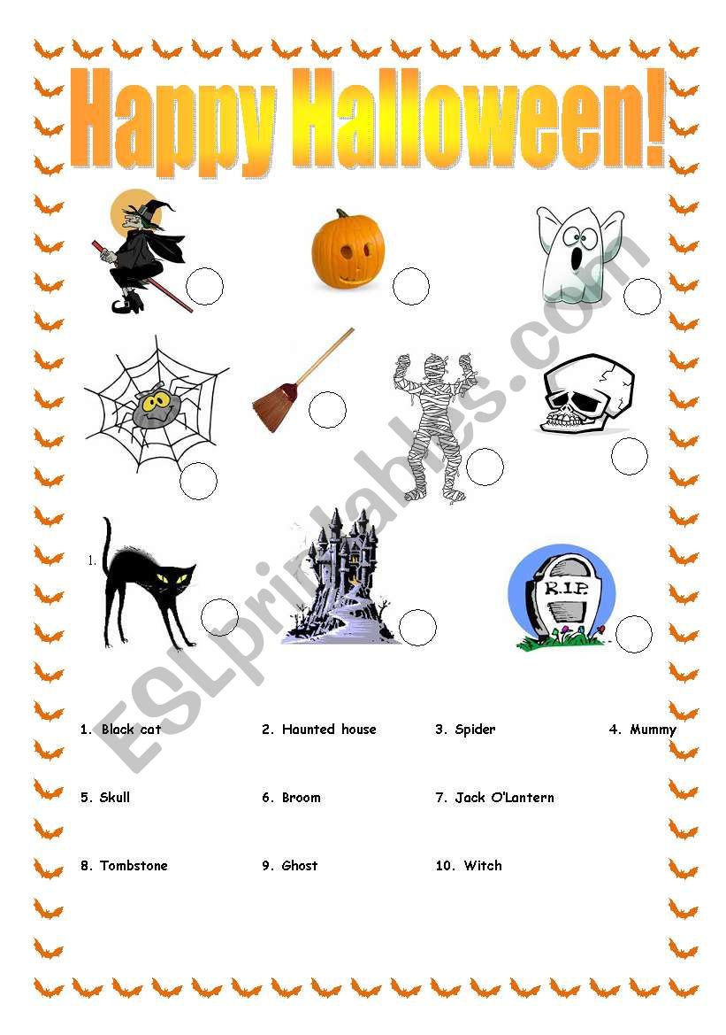 halloween worksheet