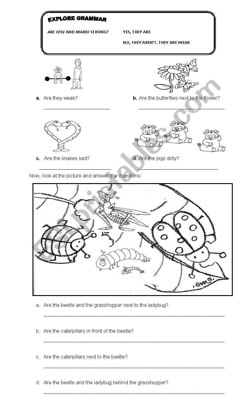 Prepositions worksheet