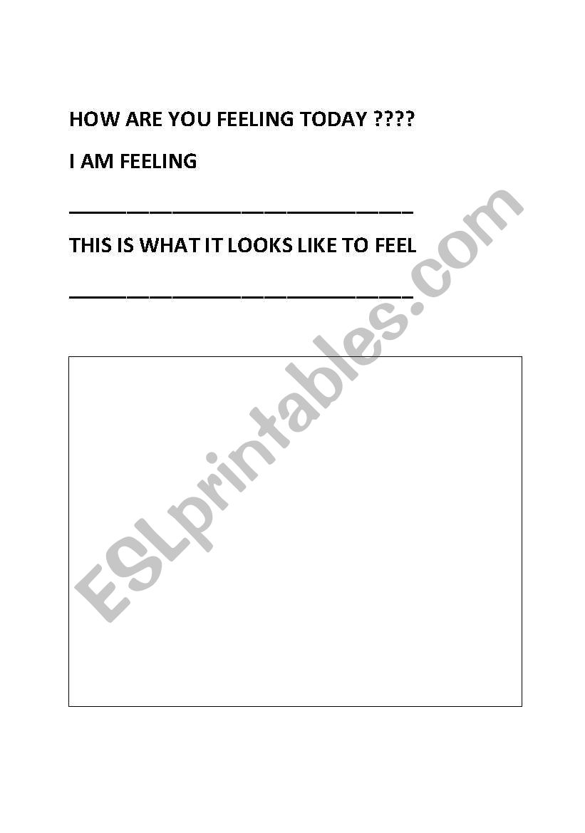how are you feeling worksheet