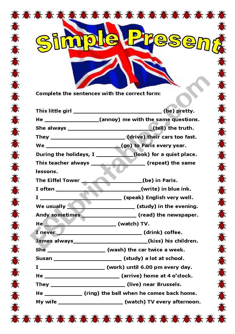 Simple Present worksheet