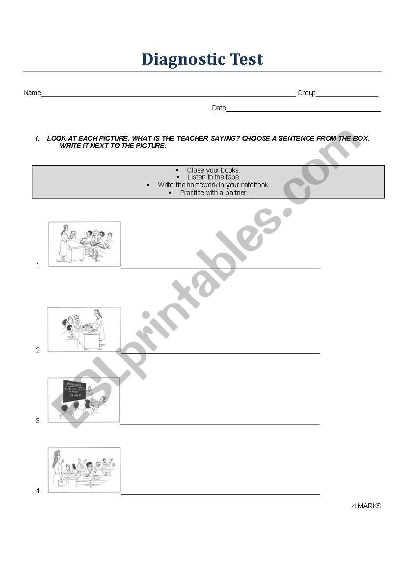 TEST worksheet