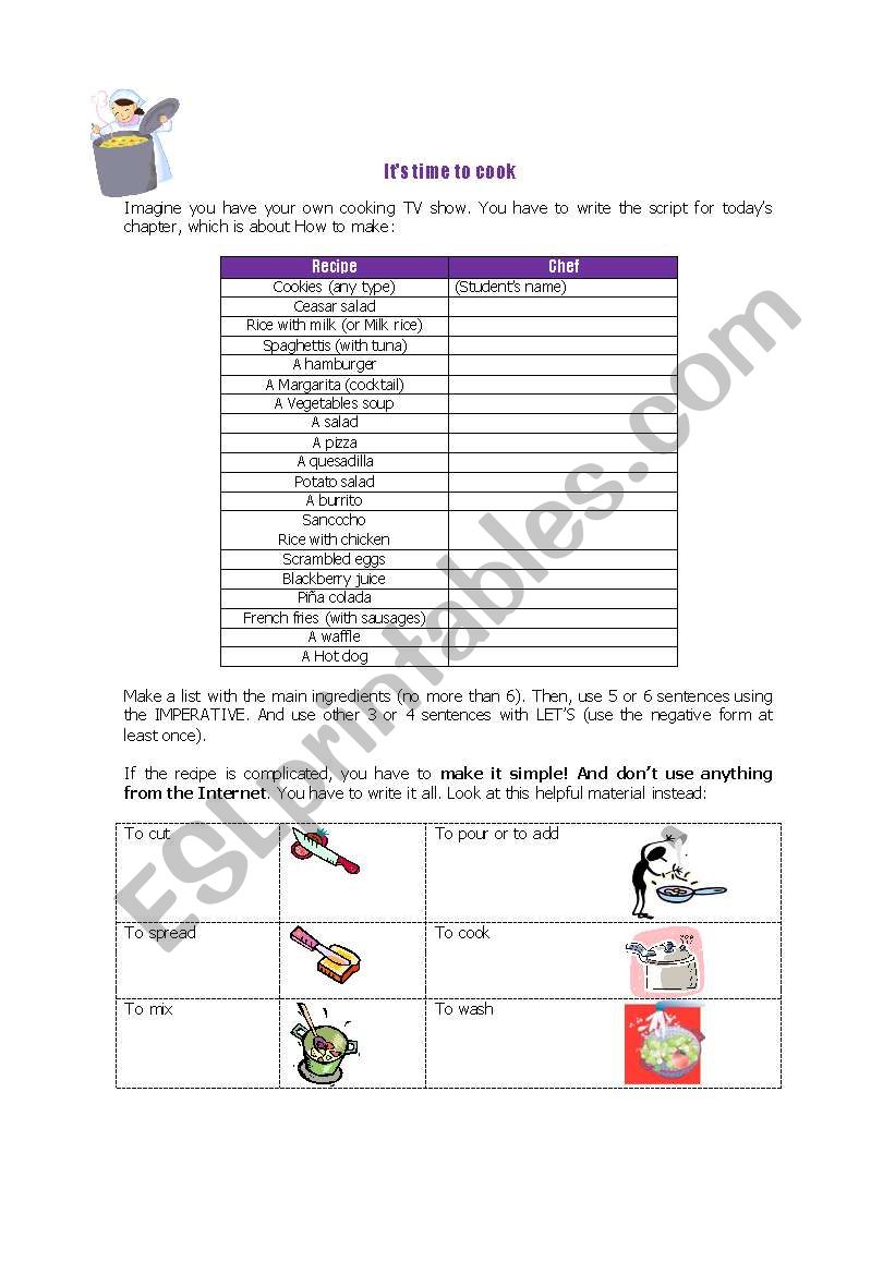 it-s-time-to-cook-esl-worksheet-by-ktav