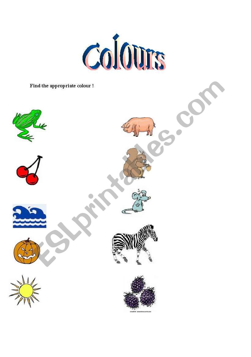 coloursvocabulary worksheet