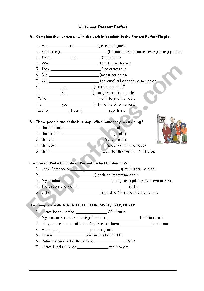 Present Perfect worksheet