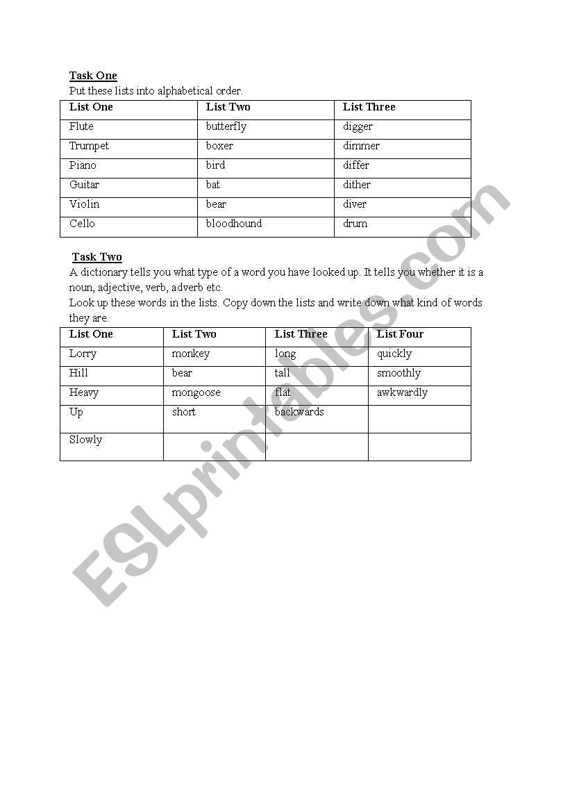 english-worksheets-dictionary-task