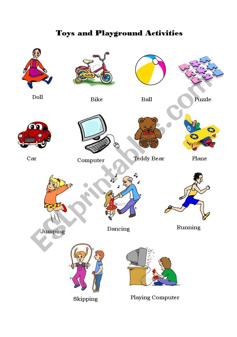 Toys worksheet