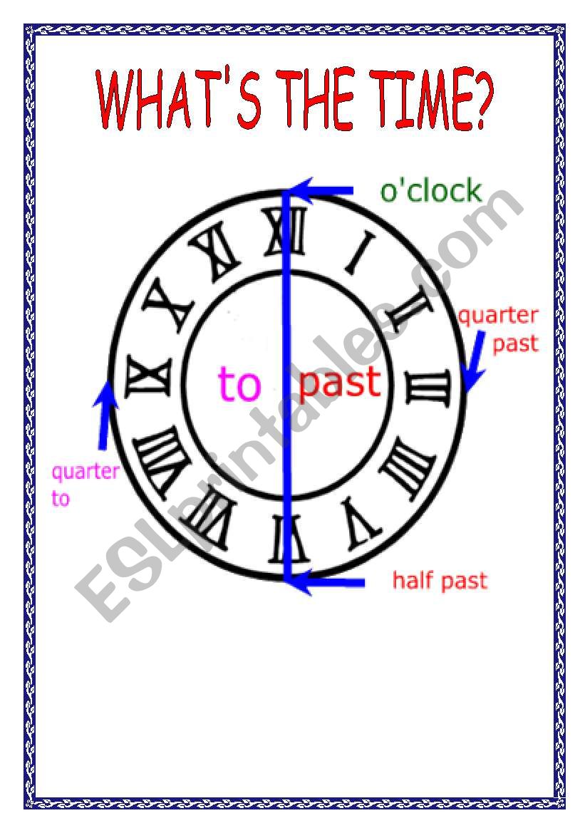 Whats the time? worksheet