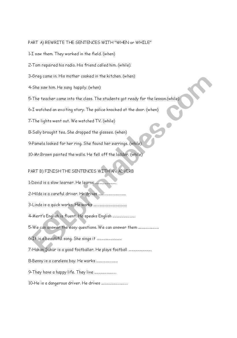 english-worksheets-when-while-adjective-adverb