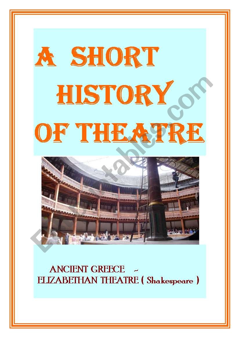 Simplified history of theatre worksheet
