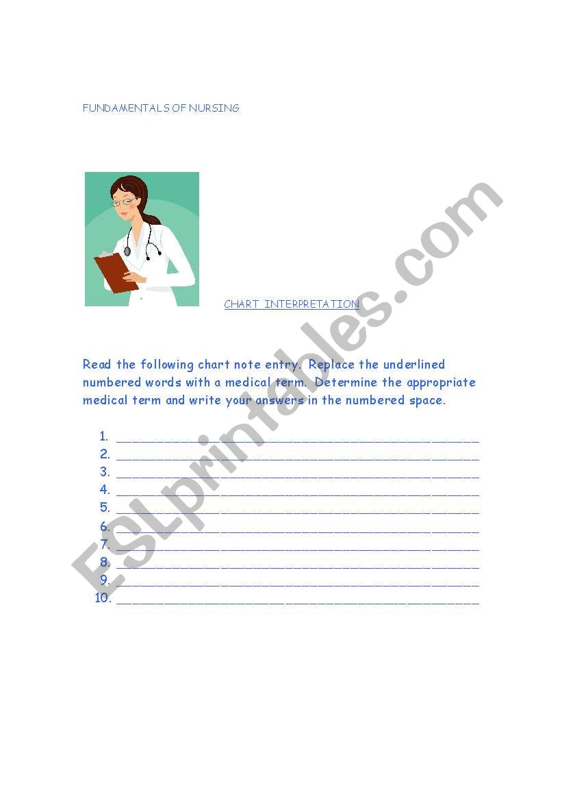 Medical Terminology  worksheet