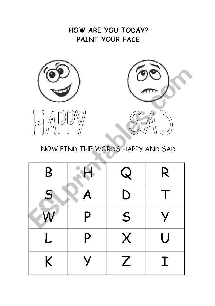 feelings worksheet