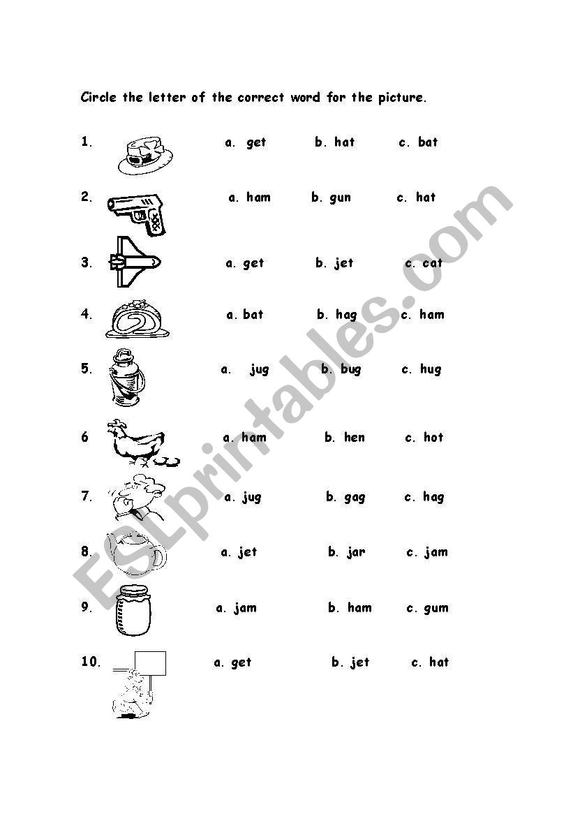 first words worksheet