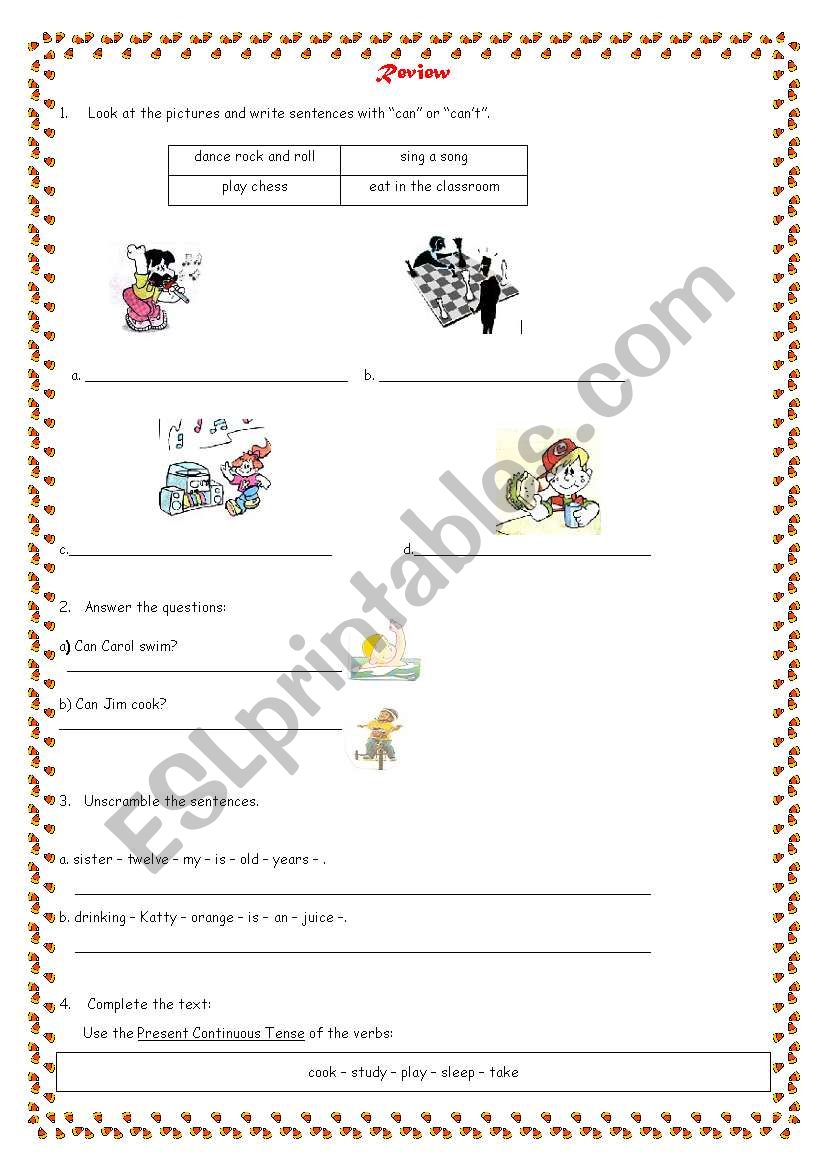 Review worksheet