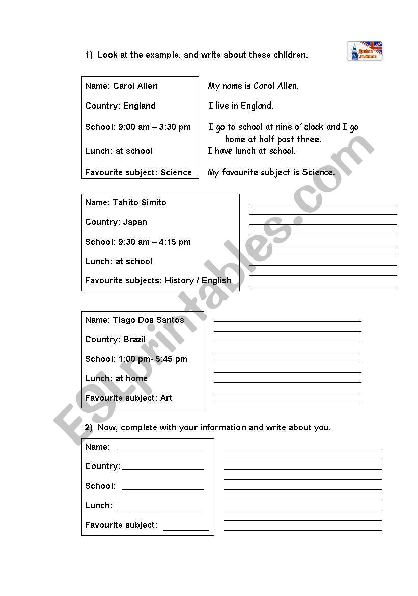 Introduction exercise worksheet