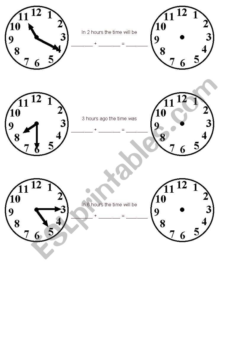 clock game worksheet