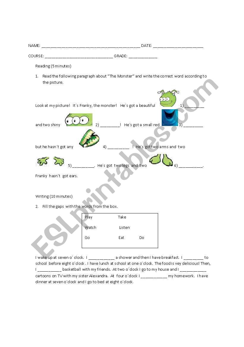 Test worksheet