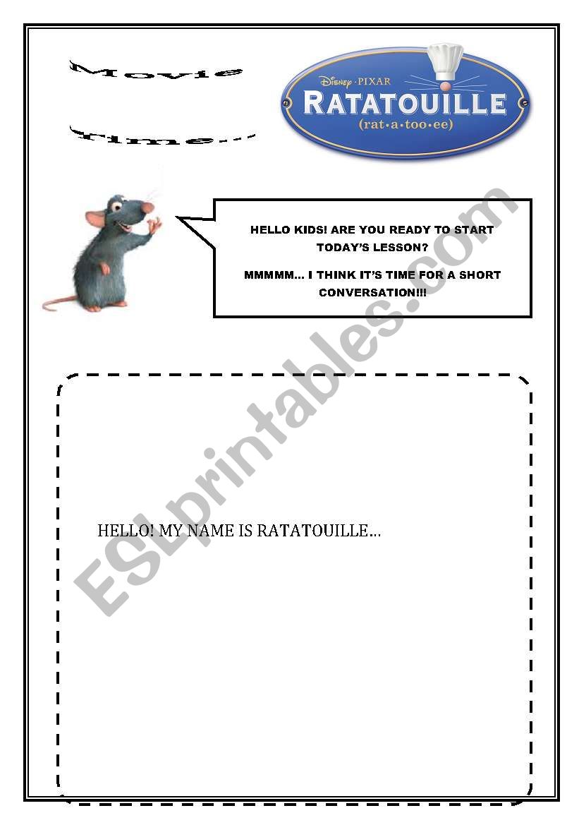 Ratatouille Part 1 4 7 Pages With Activities ESL Worksheet By 