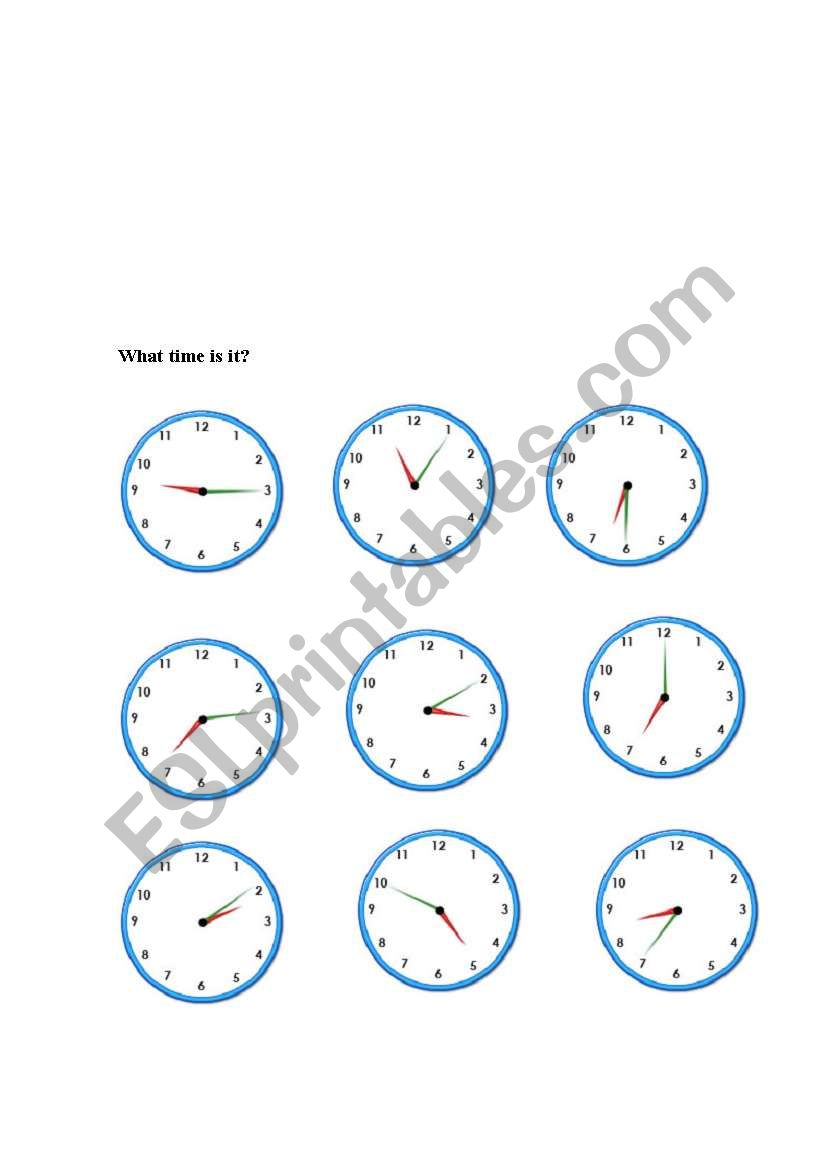 time worksheet