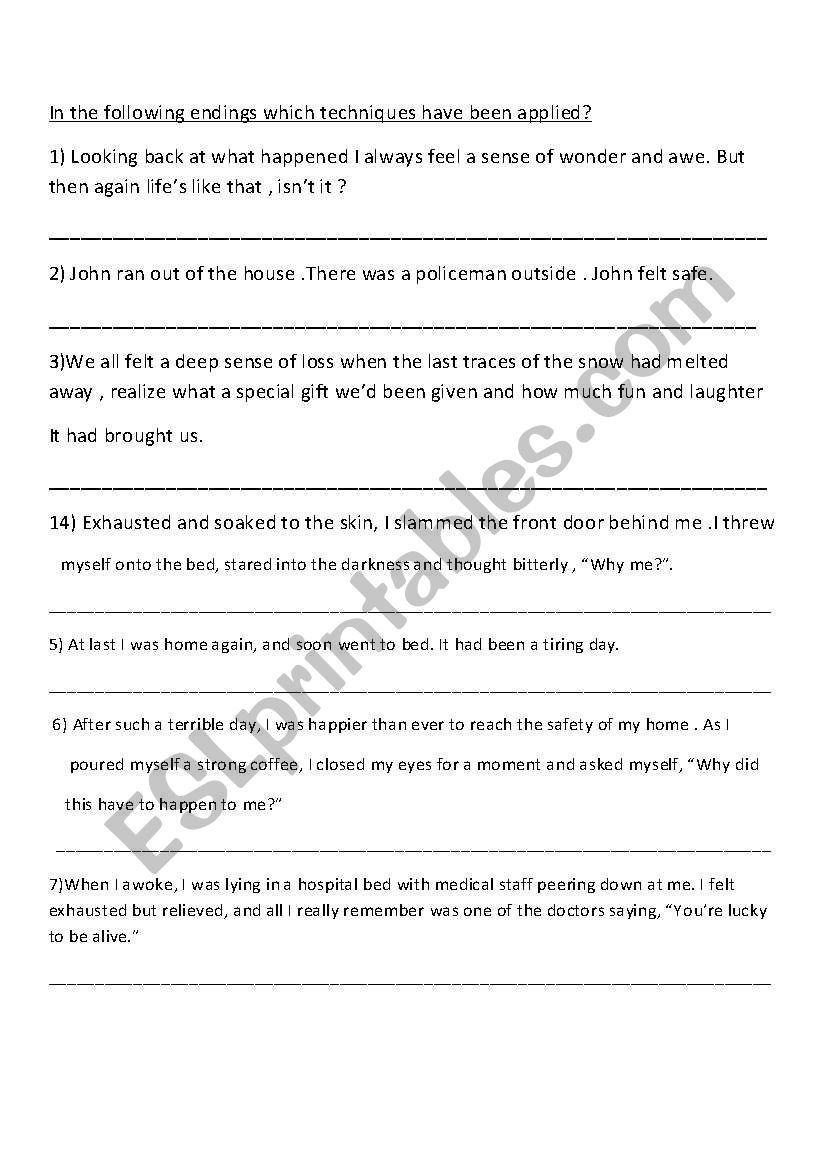 narrative writing worksheet