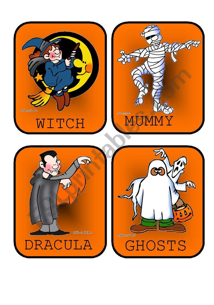 Halloween Flashcards - Vocabulary