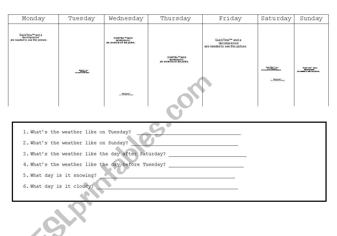 Whats the weather like? worksheet