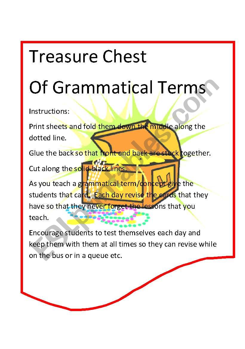 Treasure Chest of Grammatical Terms