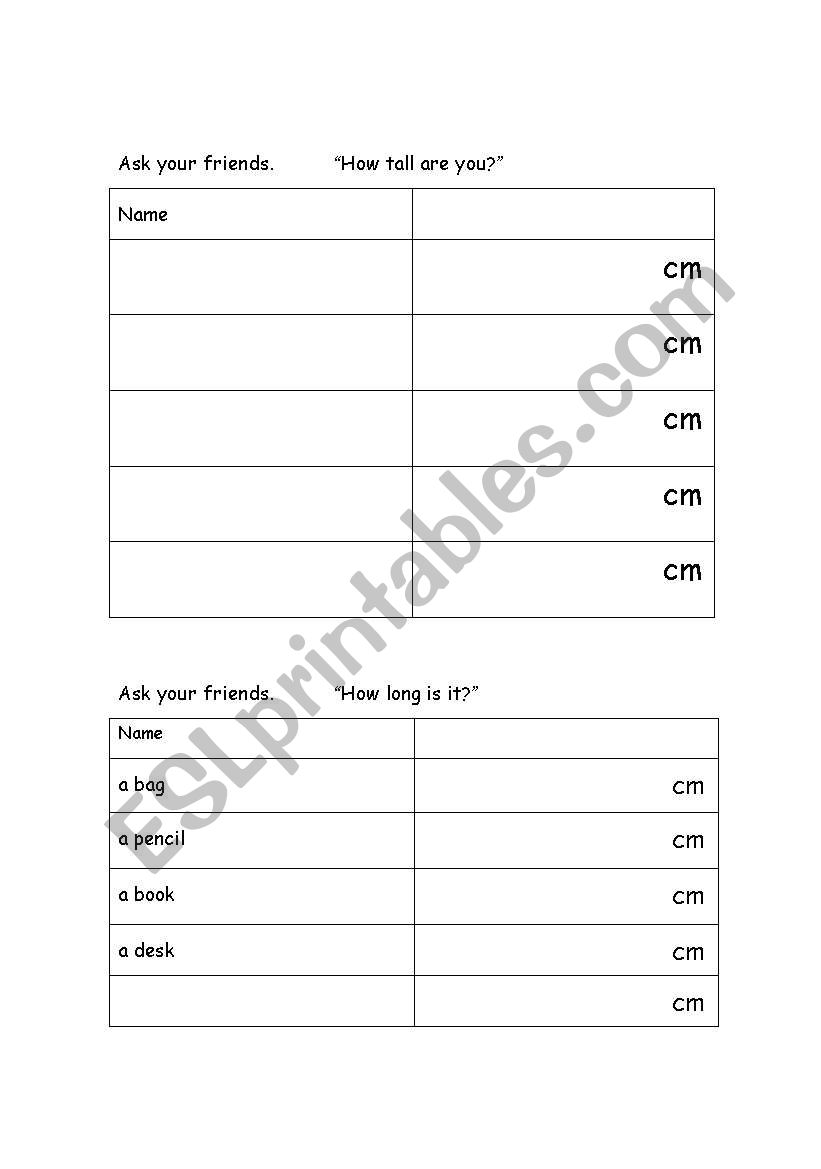 Ask your friends. worksheet