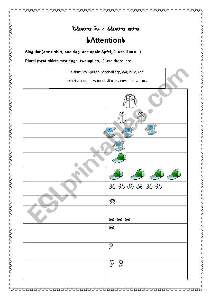 there is/there are worksheet