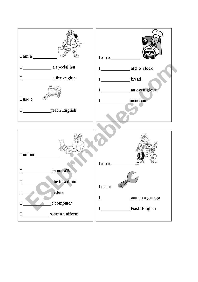 Occupations worksheet