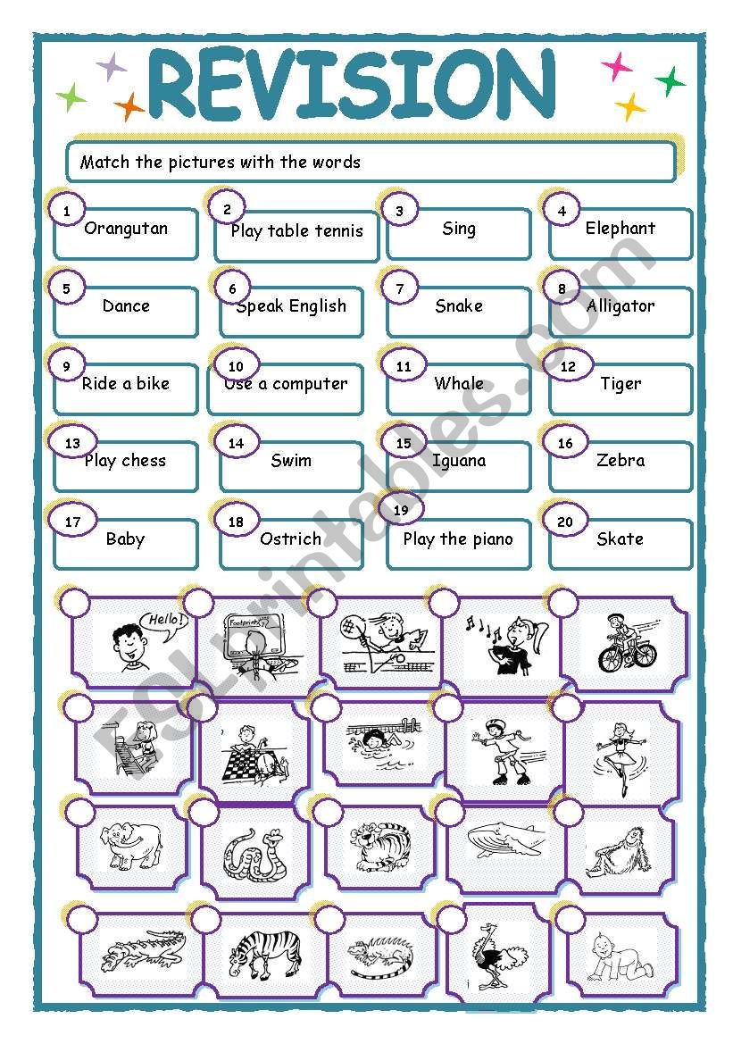 Animals Actions ESL Worksheet By Tino3745