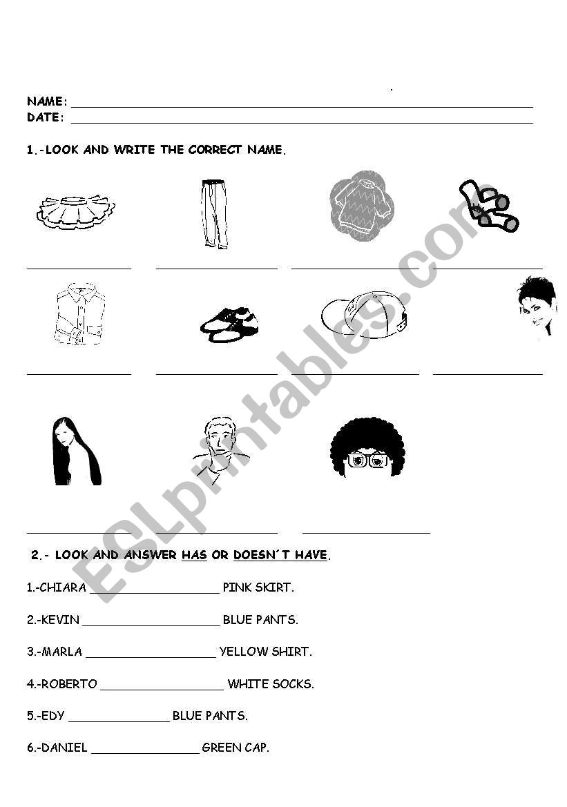 test worksheet