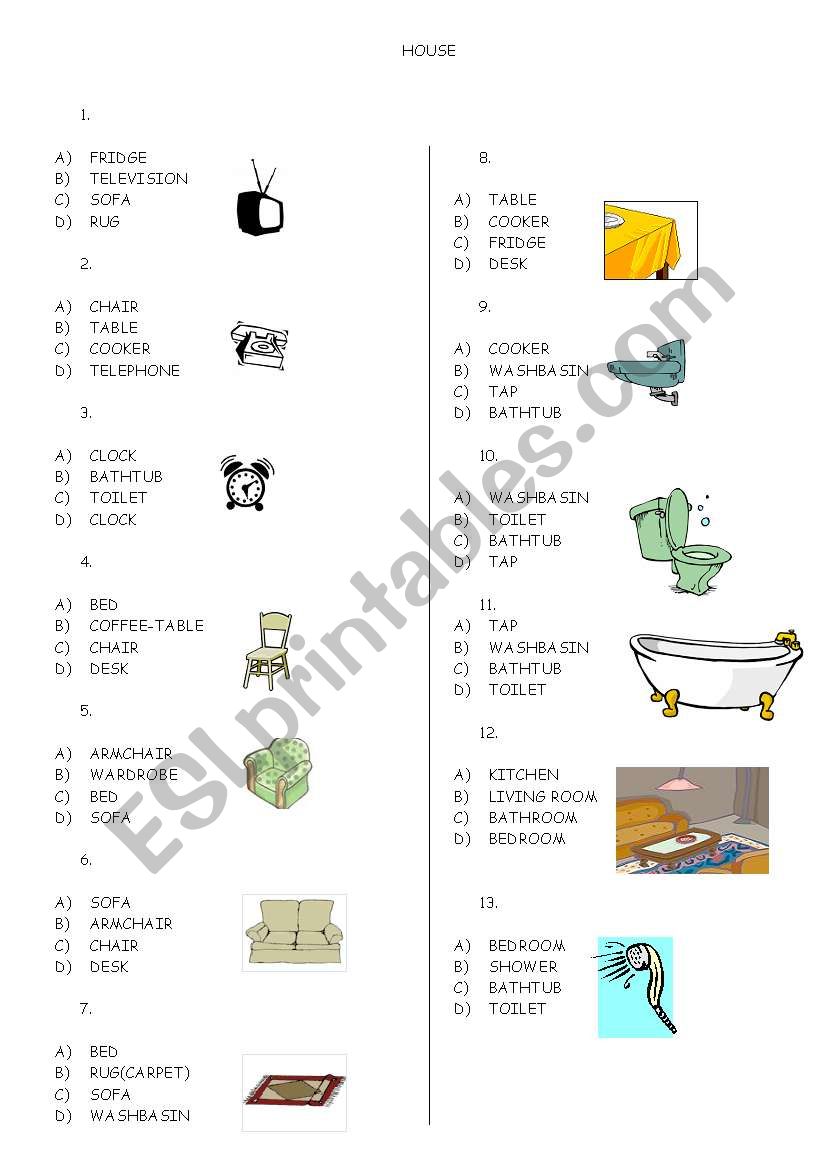 house worksheet