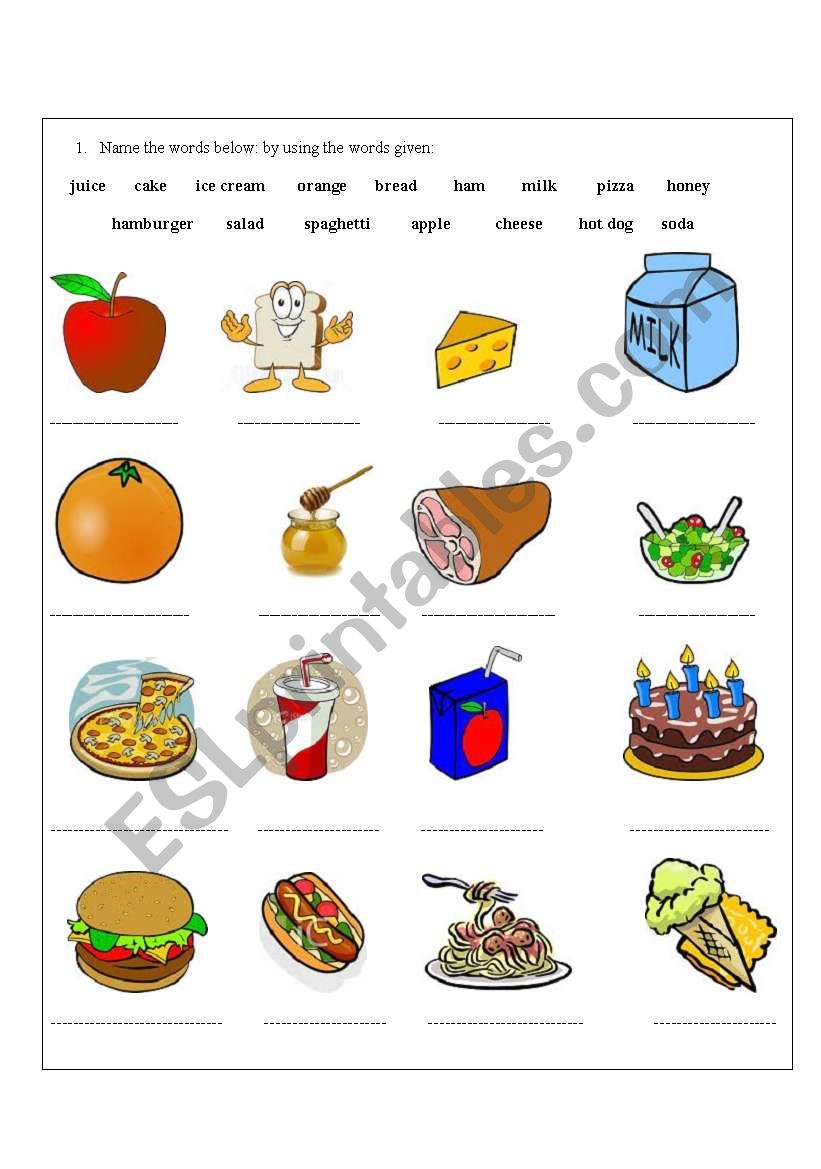 Ilike eating a lot! worksheet