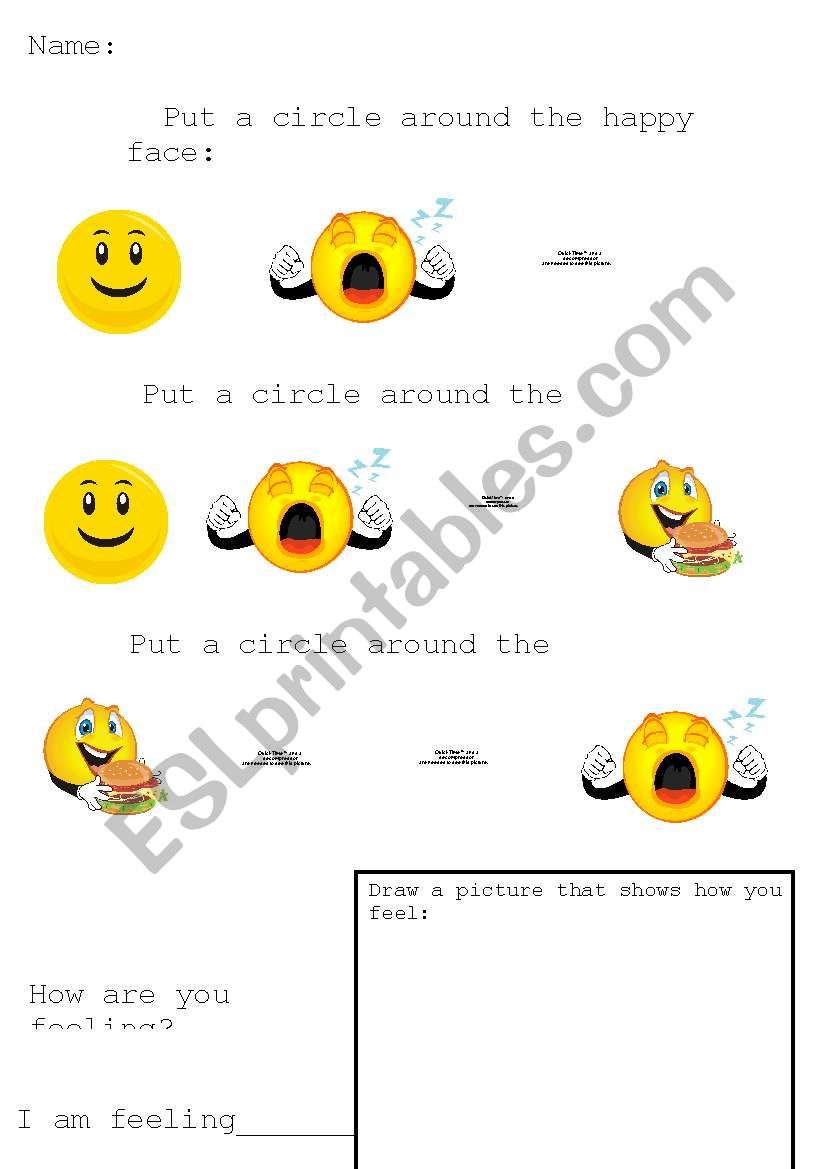 emotions worksheet